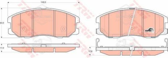 Колодка гальм. диск. CHEVROLET CAPTIVA передн. (вир-во TRW)