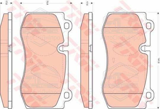 Колодка гальм. диск. MB E-CLASS W211, S-CLASS E W221 передн. (вир-во TRW)