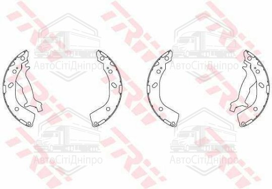 Колодка гальм. барабан. HYUNDAI GETZ задн. (вир-во TRW)