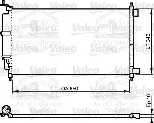 Конденсатор кондиціонера NISSAN JUKE (вир-во VALEO)