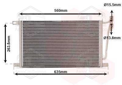 Конденсор кондиціонера BMW 3 E46/ X3 E83 04 > 10 (Van Wezel)