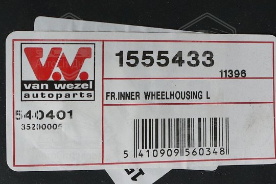 Підкрилок передній лівий DACIA DUSTER 4/10 > 18 (вир-во Van Wezel)
