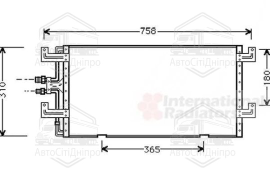 Конденсор кондиціонера COND TRANSPORTER T4 90-00 (Van Wezel)