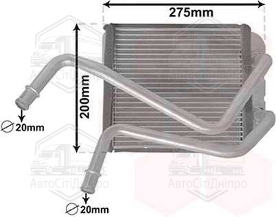 Радіатор опалювача VW T5 (03-) (вир-во Van Wezel)