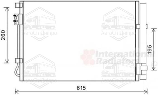 Радіатор кондиціонера HYUN ACCENT 11- (вир-во Van Wezel)