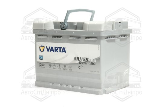 Акумулятор 60Ah-12v VARTA Silver Dynamic AGM (D52/A8) (242х175х190), R, EN680