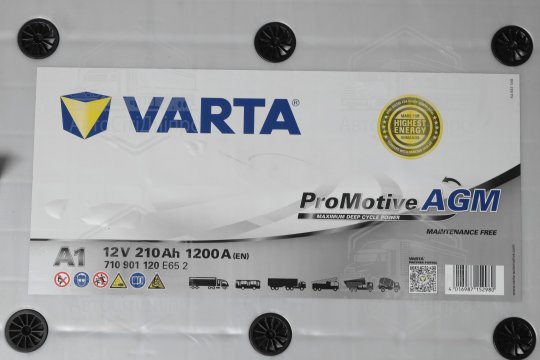 Акумулятор 210Ah-12v VARTA ProMotive AGM (A1) (518x276x242),полярність зворотна (3),EN1200