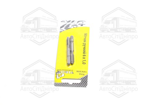 Мітчик VIROK М6 х 1,0; 2 шт.(№1+№2) сталь 9ХС. DIN 2181. ГОСТ 3266-81.(VOREL)