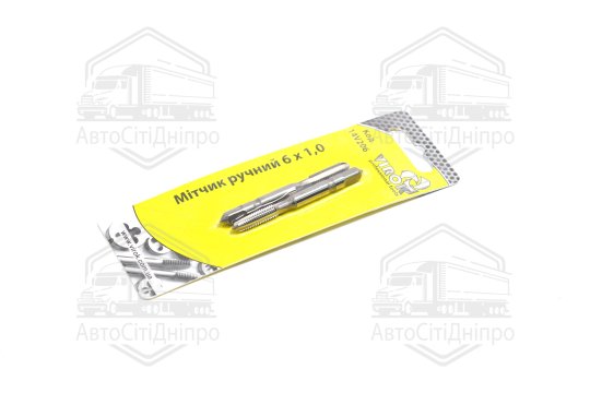 Мітчик VIROK М6 х 1,0; 2 шт.(№1+№2) сталь 9ХС. DIN 2181. ГОСТ 3266-81.(VOREL)