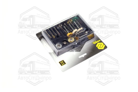 Шліф. і полір-ні насадки до мінішліф. машинки, наб. 17шт(VOREL)