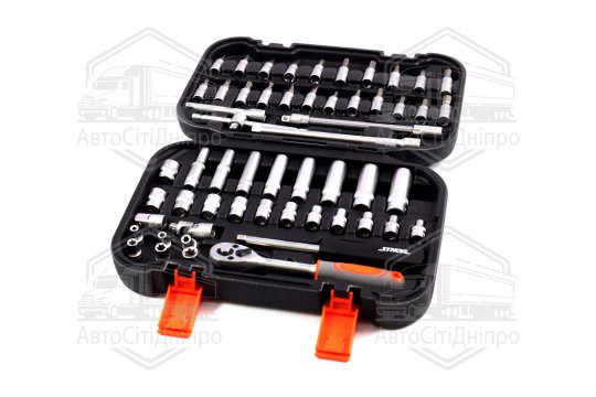 Набір торцевих головок, насадок STHOR: квадрат 1/4" з інструментами [56 Од.], Набір(VOREL)