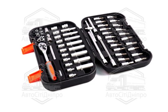 Набір торцевих головок, насадок STHOR: квадрат 1/4" з інструментами [56 Од.], Набір(VOREL)