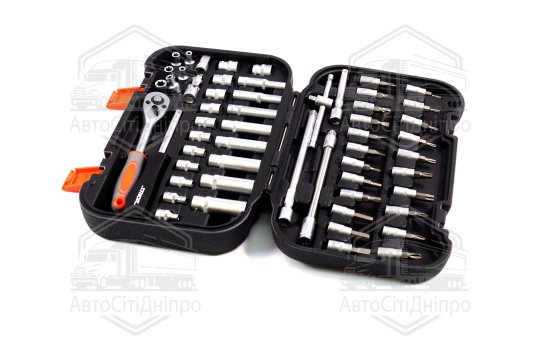 Набір торцевих головок, насадок STHOR: квадрат 1/4" з інструментами [56 Од.], Набір(VOREL)