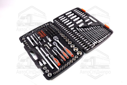 Набір торцевих головок, насадок STHOR: квадрат 1/2" з інструментами [216 Од.], Набір(VOREL)