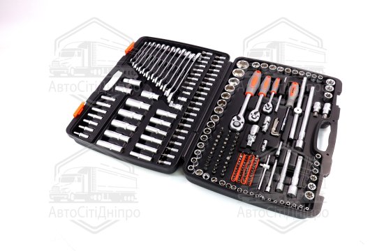 Набір торцевих головок, насадок STHOR: квадрат 1/2" з інструментами [216 Од.], Набір(VOREL)