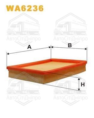 Фільтр повітряний OPEL WA6236/AP071 (вир-во WIX-FILTERS UA)