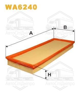 Фільтр повітряний FORD MONDEO WA6240/AP074 (вир-во WIX-FILTERS UA)