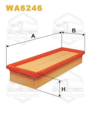Фільтр повітряний PEUGEOT WA6246/AP080 (вир-во WIX-FILTERS UA)