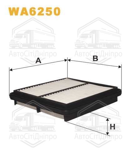 Фільтр повітряний DAEWOO LANOS 97- /AP082/1 (вир-во WIX-FILTERS)