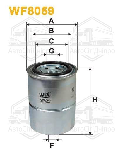 Фільтр палив. MITSUBISHI COLT WF8059/PP853 (вир-во WIX-FILTERS)