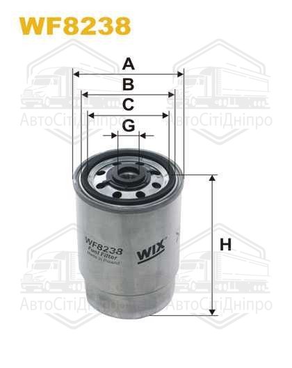 Фільтр палив. PP850/2/WF8238 (вир-во WIX-FILTERS)