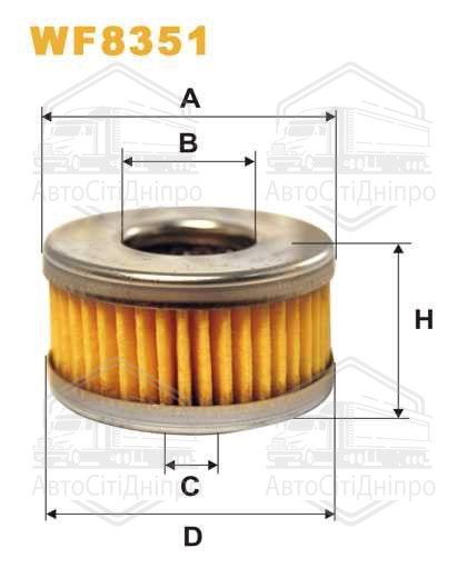 Фільтр палив. (змін.елем.) газ. обладнання. Tomasetto WF8351/PM999/12 (вир-во WIX-FILTERS)