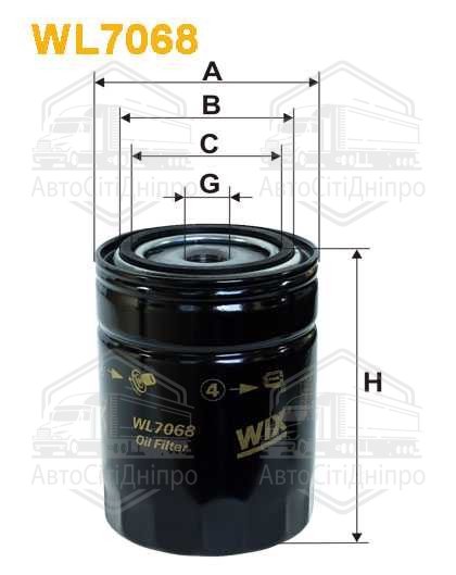 Фільтр масляний двигуна AUDI, VW WL7068/OP525 (вир-во WIX-FILTERS UA)