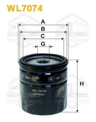 Фільтр масляний двигуна FORD, TOYOTA WL7074/OP629 (вир-во WIX-FILTERS)