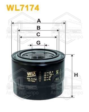 Фільтр масляний двигуна TOYOTA COROLLA WL7174/OP619 (вир-во WIX-FILTERS)