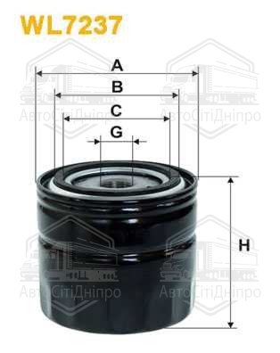 Фільтр масляний двигуна WL7237/OP642/1 (вир-во WIX-FILTERS UA)