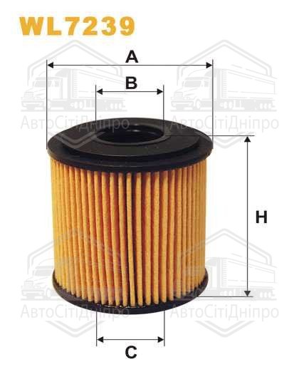 Фільтр масляний двигуна WL7239/OE655 (вир-во WIX-FILTERS)
