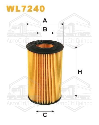 Фільтр масляний двигуна MERCEDES WL7240/OE640/5 (вир-во WIX-FILTERS)