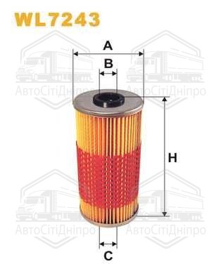 Фільтр масляний двигуна MB WL7243/OM591/1 (вир-во WIX-FILTERS)