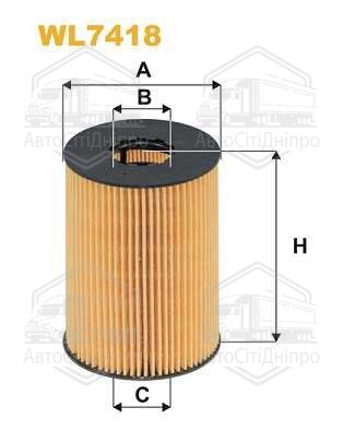 Фільтр масляний двигуна WL7418/OE669/1 (вир-во WIX-FILTERS)