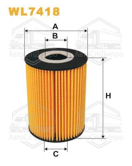 Фільтр масляний двигуна WL7418/OE669/1 (вир-во WIX-FILTERS)