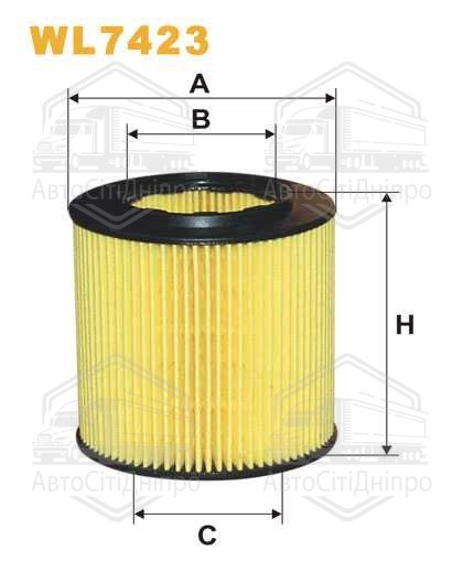 Фільтр масляний двигуна WL7423/OE649/9 (вир-во WIX-FILTERS)