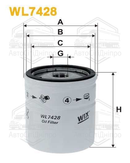 Фільтр мастильний DAEWOO LANOS, ZAZ SENS 1.5 97- (вир-во WIX-FILTERS)