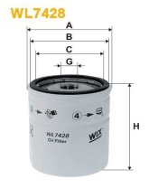Фільтр мастильний DAEWOO LANOS, ZAZ SENS 1.5 97- (вир-во WIX-FILTERS)