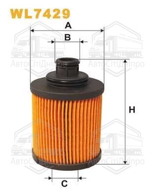 Фільтр масляний двигуна WL7429/OE682 (вир-во WIX-FILTERS)
