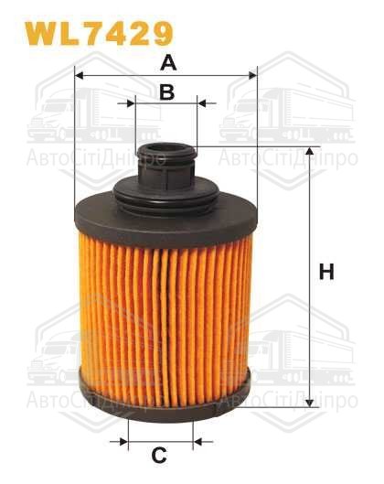 Фільтр масляний двигуна WL7429/OE682 (вир-во WIX-FILTERS)