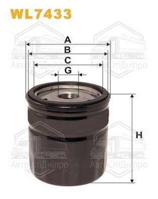 Фільтр масляний двигуна WL7433/OP546/1 (вир-во WIX-FILTERS)