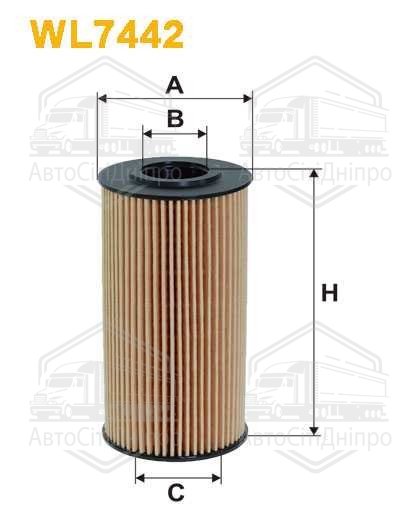 Фільтр масляний двигуна KIA CERATO, CEED, RIO III WL7442/OE674/2 (вир-во WIX-FILTERS)