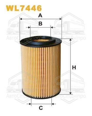Фільтр масляний двигуна WL7446/OE683/1 (вир-во WIX-FILTERS)