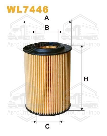 Фільтр масляний двигуна WL7446/OE683/1 (вир-во WIX-FILTERS)