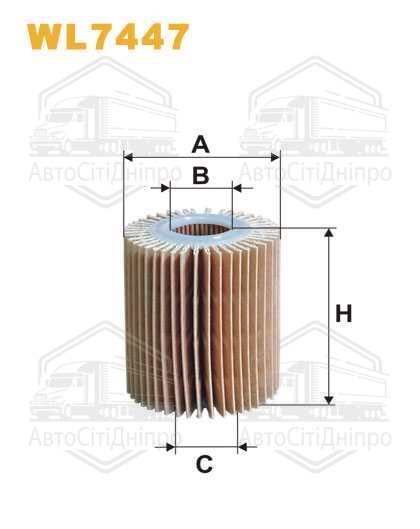 Фільтр масляний двигуна WL7447/685 (вир-во WIX-FILTERS)