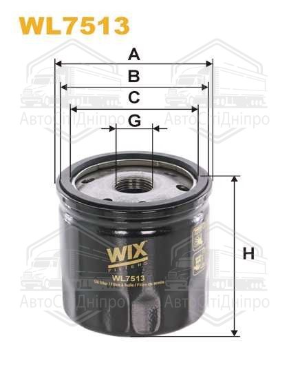 Фільтр масляний двигуна Dacia Dokker, Lodgy, Logan II, Sandero II (вир-во WIX-FILTERS)