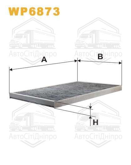 Фільтр салону AUDI A6 (вугільний) K1036A/WP6873 (вир-во WIX-FILTERS)