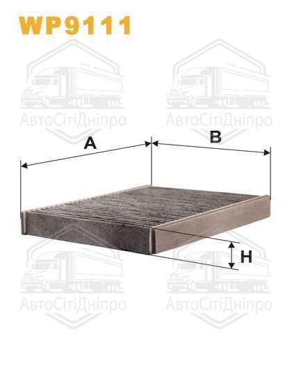 Фільтр салону WP9111/K1110A вугільний (вир-во WIX-FILTERS)