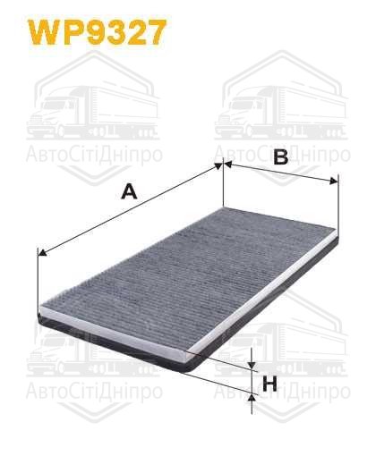 Фільтр салону WP9327/K1265A вугільний (вир-во WIX-FILTERS)