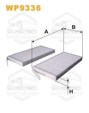 Фільтр салону OPEL MOVANO, RENAULT KANGOO 08- (2шт.) (вир-во WIX-FILTERS)